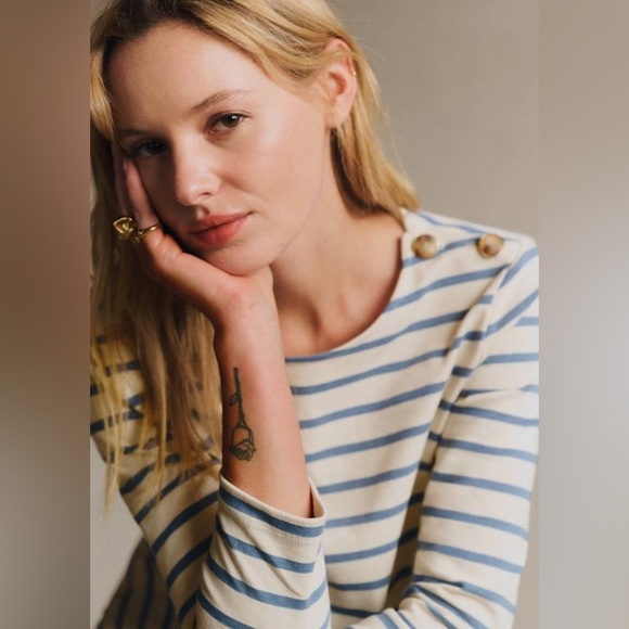 Sezane Colette Mariniere Vintage Blue - Picture 2 of 6